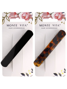 Заколка для волос 9 см, автомат, глянцевый, АССОРТИ, MONTE VITA (МОНТЕ ВИТА), 457086
