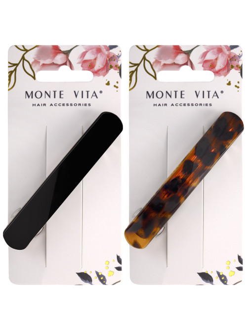 Заколка для волос 9 см, автомат, глянцевый, АССОРТИ, MONTE VITA (МОНТЕ ВИТА), 457086