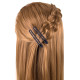 Заколки для волос НАБОР 2 шт., 8 см, зажим, soft touch, чёрный, MONTE VITA (МОНТЕ ВИТА), 457087