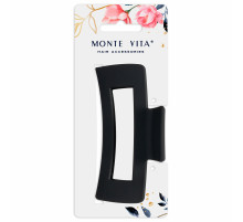 Краб для волос 10,5 см, soft-touch, чёрный, MONTE VITA (МОНТЕ ВИТА), 456999
