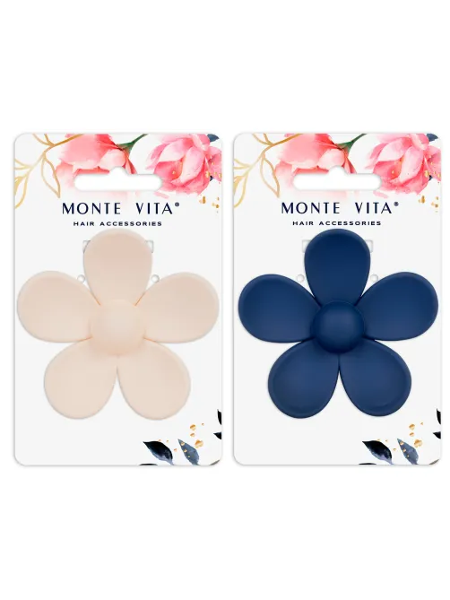 Краб для волос 7 см, soft-touch, АССОРТИ, MONTE VITA (МОНТЕ ВИТА), 457013