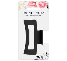 Краб для волос 8,5 см, soft-touch, чёрный, MONTE VITA (МОНТЕ ВИТА), 457002
