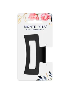 Краб для волос 8,5 см, soft-touch, чёрный, MONTE VITA (МОНТЕ ВИТА), 457002