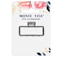 Краб для волос 4,5 см, серебристый, MONTE VITA (МОНТЕ ВИТА), 457018