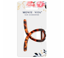 Краб для волос 8 см, глянцевый, черепаховый, MONTE VITA (МОНТЕ ВИТА), 457008
