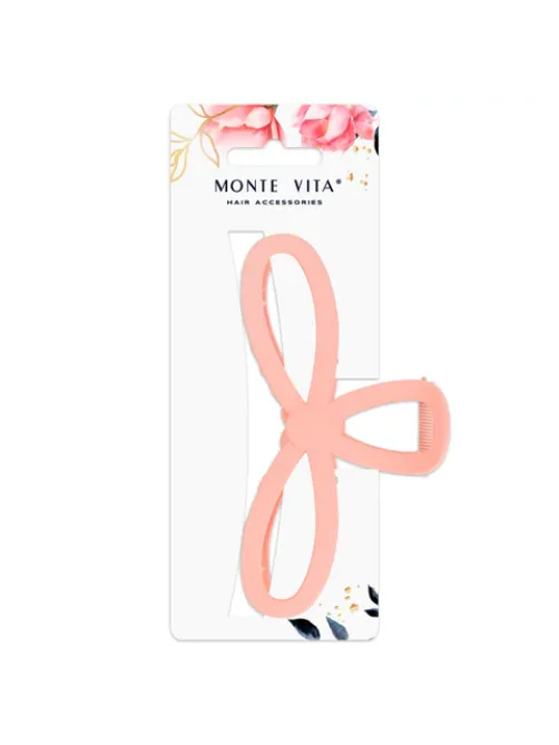 Краб для волос 12,5 см, soft-touch, розовый, MONTE VITA (МОНТЕ ВИТА), 457011