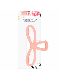 Краб для волос 12,5 см, soft-touch, розовый, MONTE VITA (МОНТЕ ВИТА), 457011