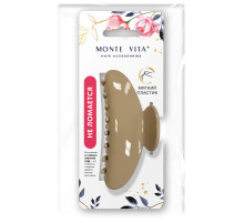 Краб для волос, ГИБКИЙ, НЕЛОМАЮЩИЙСЯ, 12 см, бежевый, MONTE VITA (МОНТЕ ВИТА), 458824