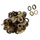 Резинки для волос НАБОР 100 шт., 3 см, бежевые/коричневые, КОСМЕТИЧКА В ПОДАРОК, MONTE VITA (МОНТЕ ВИТА), 458870