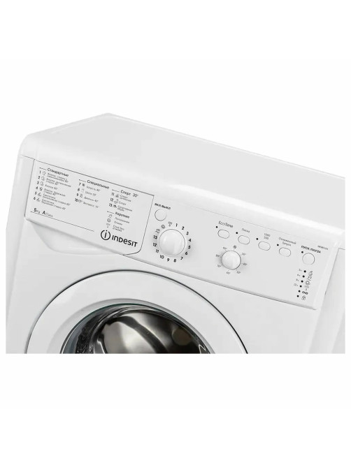 Стиральная машина INDESIT IWSB 5105, 1000 об/мин, 5 кг, фронтальная загрузка, 16 программ, белая, 869990629100