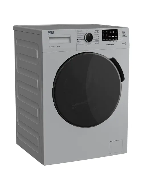 Стиральная машина BEKO RSPE78612S, 1200 об/мин, 7 кг, фронтальная загрузка, 15 программ, пар, серебристая, 7322710002