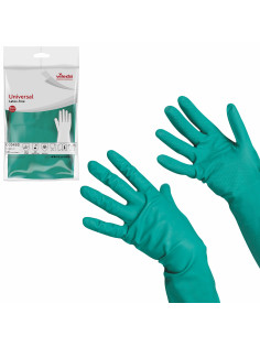 Перчатки VILEDA PROFESSIONAL нитриловые МНОГОРАЗОВЫЕ универсальные, антиаллергенные, размер L (большой), зеленые, 174383
