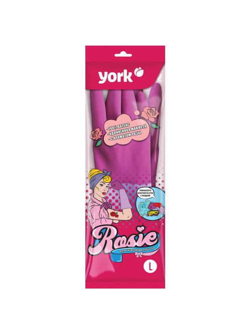 Перчатки МНОГОРАЗОВЫЕ резиновые YORK 