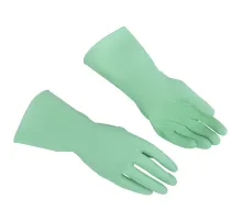 Перчатки VILEDA PROFESSIONAL многоцелевые латексные, МНОГОРАЗОВЫЕ, х/б напыление, ПРОЧНЫЕ, M (средний), зеленый, 174363
