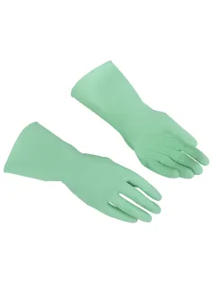 Перчатки VILEDA PROFESSIONAL многоцелевые латексные, МНОГОРАЗОВЫЕ, х/б напыление, ПРОЧНЫЕ, M (средний), зеленый, 174363