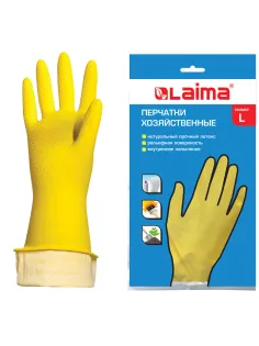 Перчатки МНОГОРАЗОВЫЕ латексные LAIMA 