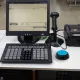 Губка для кассира, диаметр 81 мм, круглая, ассорти, STAFF, 237951