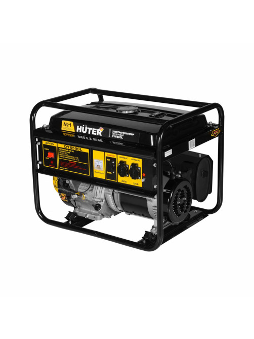 Бензиновый генератор HUTER DY6500L, 5500 Вт, 13 л.с., 4-тактный, 22 л, ручной стартер, 64/1/6
