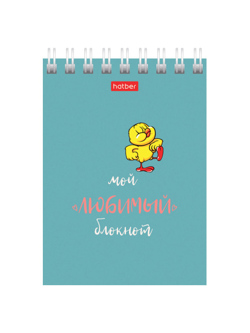 Блокнот МАЛЫЙ ФОРМАТ А7, 40 л., гребень, картон, клетка, HATBER, 