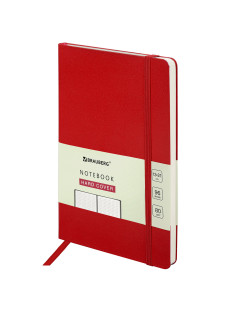 Блокнот А5 (130х210 мм), BRAUBERG ULTRA, балакрон, 80 г/м2, 96 л., в точку, красный, 113042