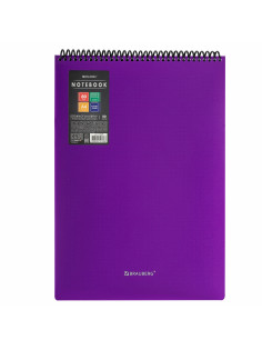 Блокнот БОЛЬШОГО ФОРМАТА А4, 80 л., обложка пластик, клетка, BRAUBERG 