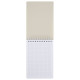 Блокнот МАЛЫЙ ФОРМАТ А6, 60 л., силиконовый гребень, обложка пластик, клетка, BRAUBERG, бежевый, 117563