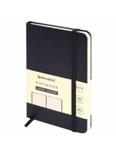 Блокнот МАЛЫЙ ФОРМАТ (93х140 мм) А6, BRAUBERG ULTRA, балакрон, 80 г/м2, 96 л., линия, черный, 113056