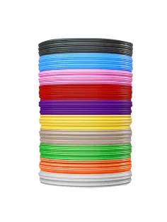 Безопасный PLA-пластик для 3D-ручки, 100 метров (10 цветов х 10 м), BRAUBERG KIDS, 665189