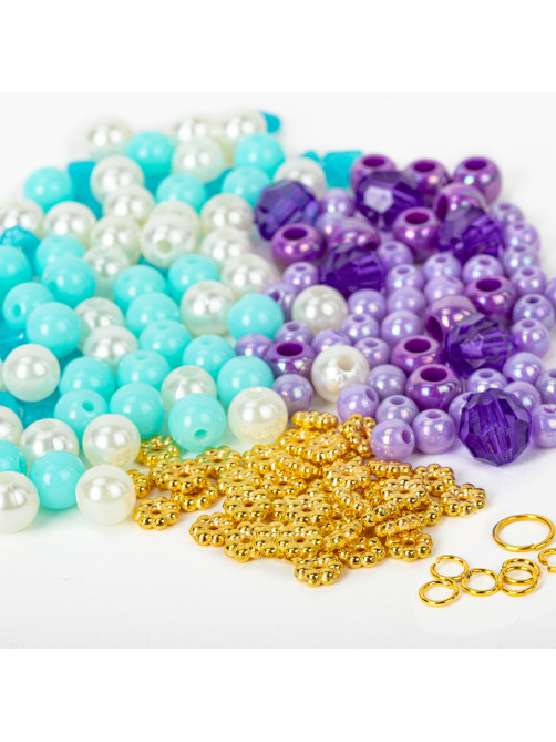 Набор для создания бижутерии и украшений BEADS SET РУСАЛКИ, 188 элементов, BRAUBERG KIDS, 664700
