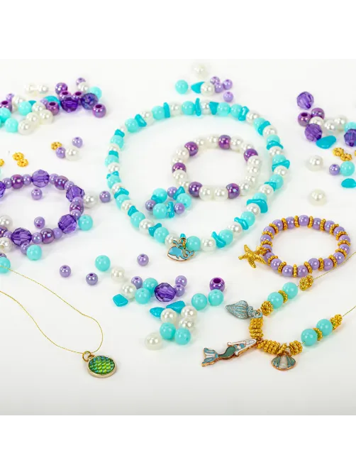 Набор для создания бижутерии и украшений BEADS SET РУСАЛКИ, 188 элементов, BRAUBERG KIDS, 664700