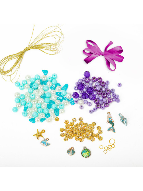 Набор для создания бижутерии и украшений BEADS SET РУСАЛКИ, 188 элементов, BRAUBERG KIDS, 664700
