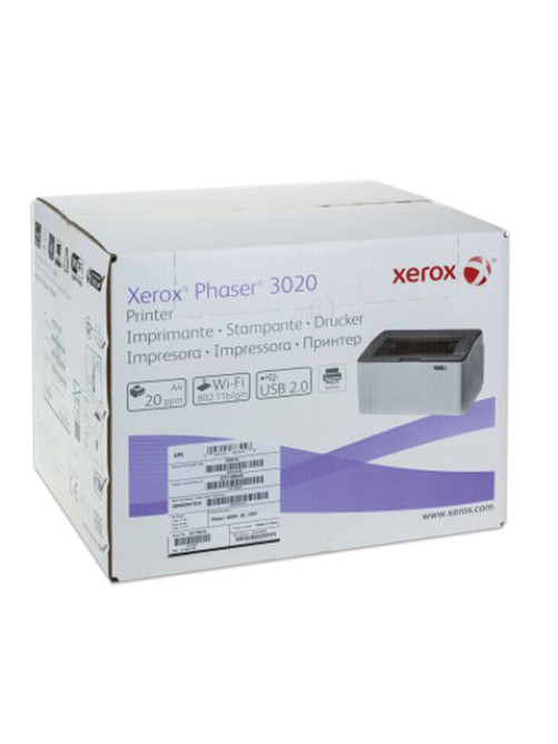 Принтер лазерный XEROX Phaser 3020BI А4, 20 стр./мин., 15000 стр./мес., Wi-Fi, 3020V_BI