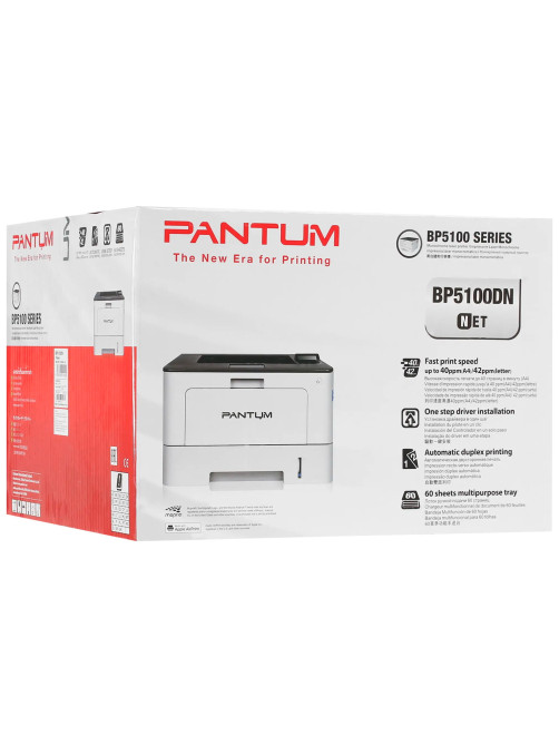 Принтер лазерный PANTUM BP5100DN А4, 40 стр./мин., 100000 стр./мес., ДУПЛЕКС, сетевая карта