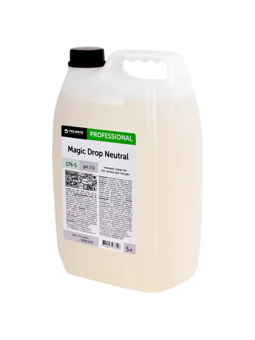 Средство для мытья посуды, 5 л, PRO-BRITE MAGIC DROP Neutral, без запаха, нейтральное, концентрат, 176-5