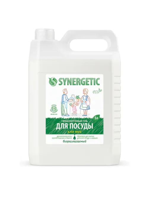 Гель для мытья посуды антибактериальный 5 л, SYNERGETIC 