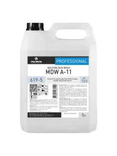 Средство для мытья посуды в посудомоечных машинах 5 л, PRO-BRITE MDW A-11, щелочное, концентрат, 619-5