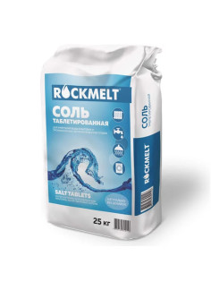 Соль таблетированная универсальная 25 кг, ROCKMELT, 4620769394156