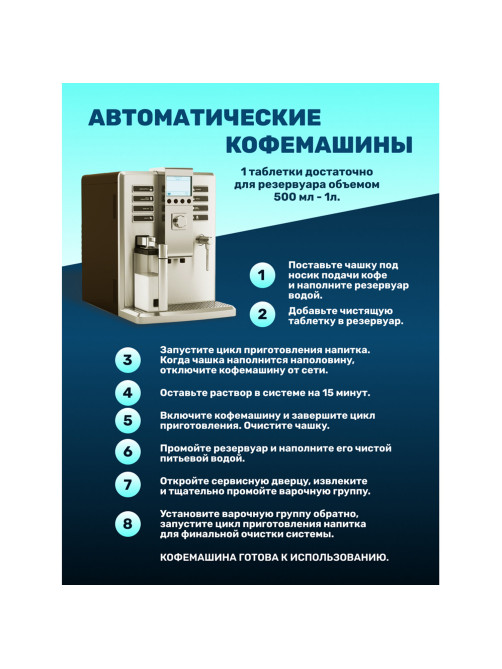 Таблетки для очистки кофемашин 12 шт., CLEAN&FRESH, Ck1m12