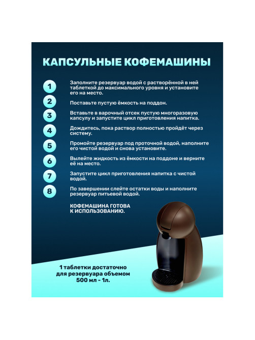 Таблетки для очистки кофемашин 12 шт., CLEAN&FRESH, Ck1m12