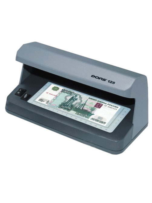 Детектор банкнот DORS 125, просмотровый, УФ-детекция, серый, SYS-033272