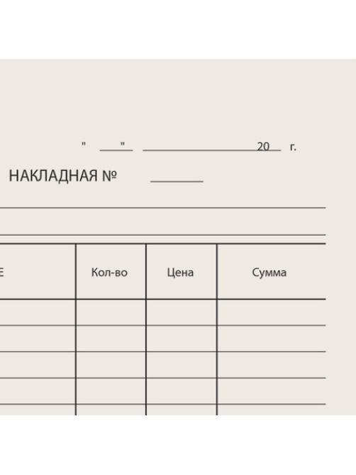 Бланк бухгалтерский типографский 