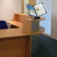 Демосистема настольная металлическая на 10 панелей, с 10 серыми панелями А4, BRAUBERG, 231238