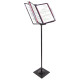 Демосистема напольная металлическая с 10 цветными панелями А4, черная, BRAUBERG 