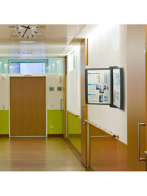Демосистема настенная, с 10 серыми панелями А4, BRAUBERG, 231235
