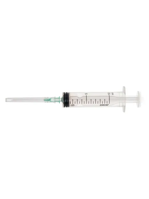 Шприц 3-х компонентный PASCAL, 10 мл, КОМПЛЕКТ 10 шт., в коробке, игла 0,8х40 - 21G, 120508