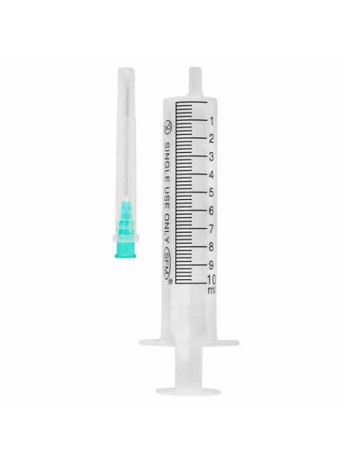Шприц 2-х компонентный SFM, 10 мл, КОМПЛЕКТ 100 шт, в коробке, игла 0,8х40 - 21G, 534272