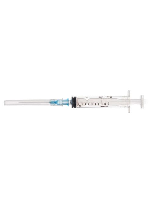 Шприц 3-х компонентный PASCAL, 2 мл, КОМПЛЕКТ 10 шт., в коробке, игла 0,6х30 - 23G, 120205