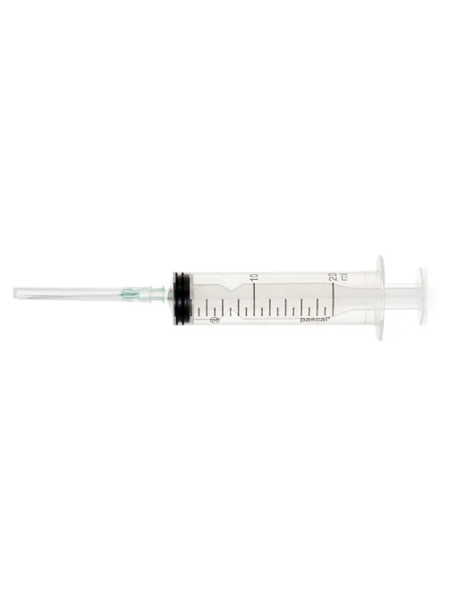 Шприц 3-х компонентный PASCAL, 20 мл, КОМПЛЕКТ 80 шт., в пакете, игла 0,8х40 - 21G, 120608