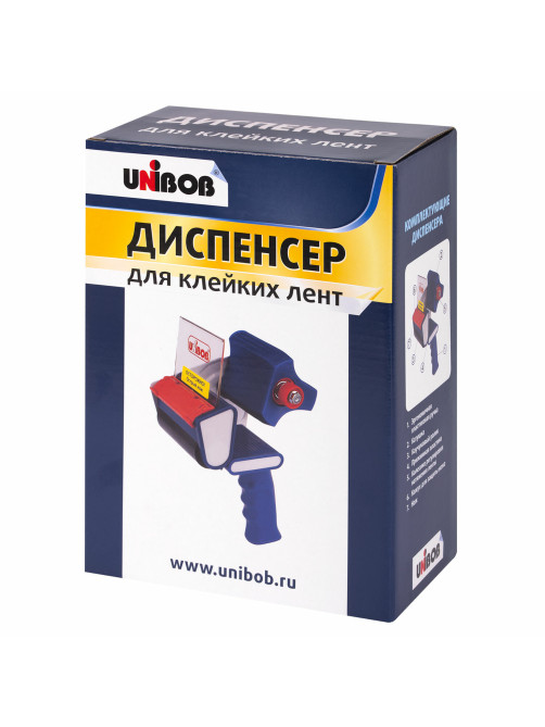 Диспенсер для клейкой упаковочной ленты UNIBOB, для ленты шириной до 75 мм, 222