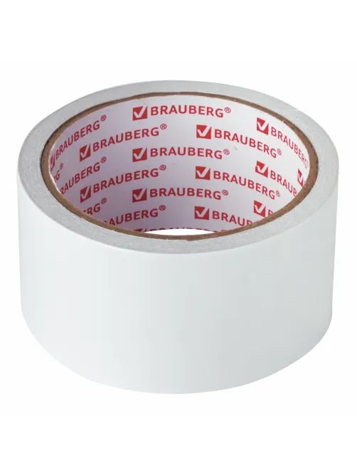 Клейкая двухсторонняя лента 50 мм х 10 м, БУМАЖНАЯ ОСНОВА, BRAUBERG, 229055